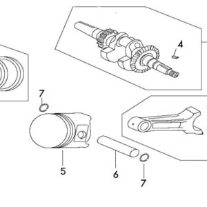 BT200X Crankshaft, Piston and Tie-Rod