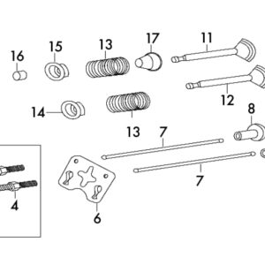 BT200X Cam Shaft, Valves and Rockers